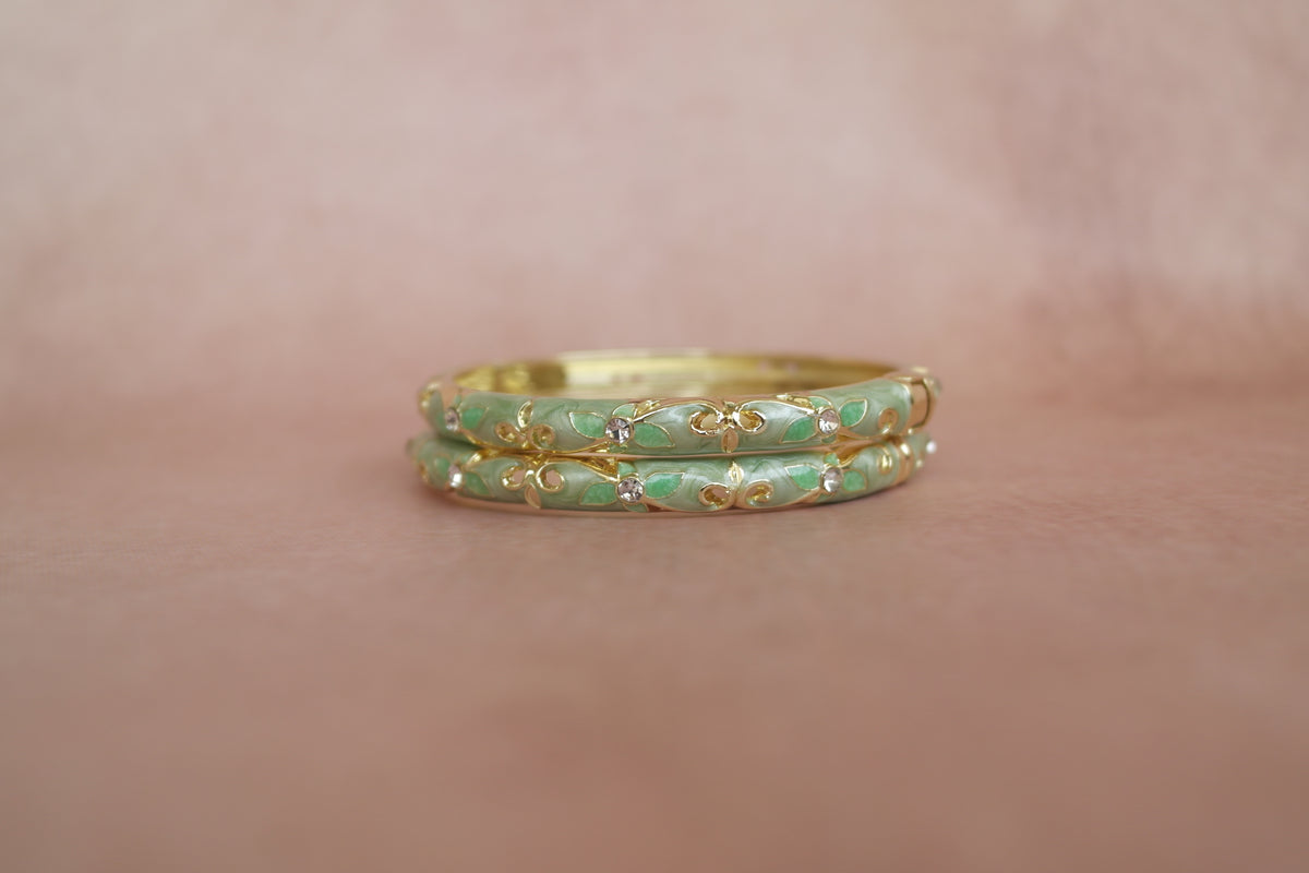 Anarkali enamel bangle by Rangat, view 2