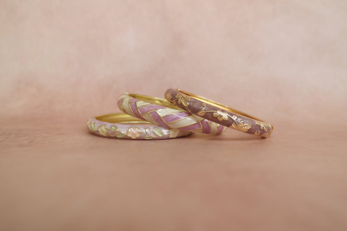 Riwaayat Stack enamel bangle by Rangat, view 2
