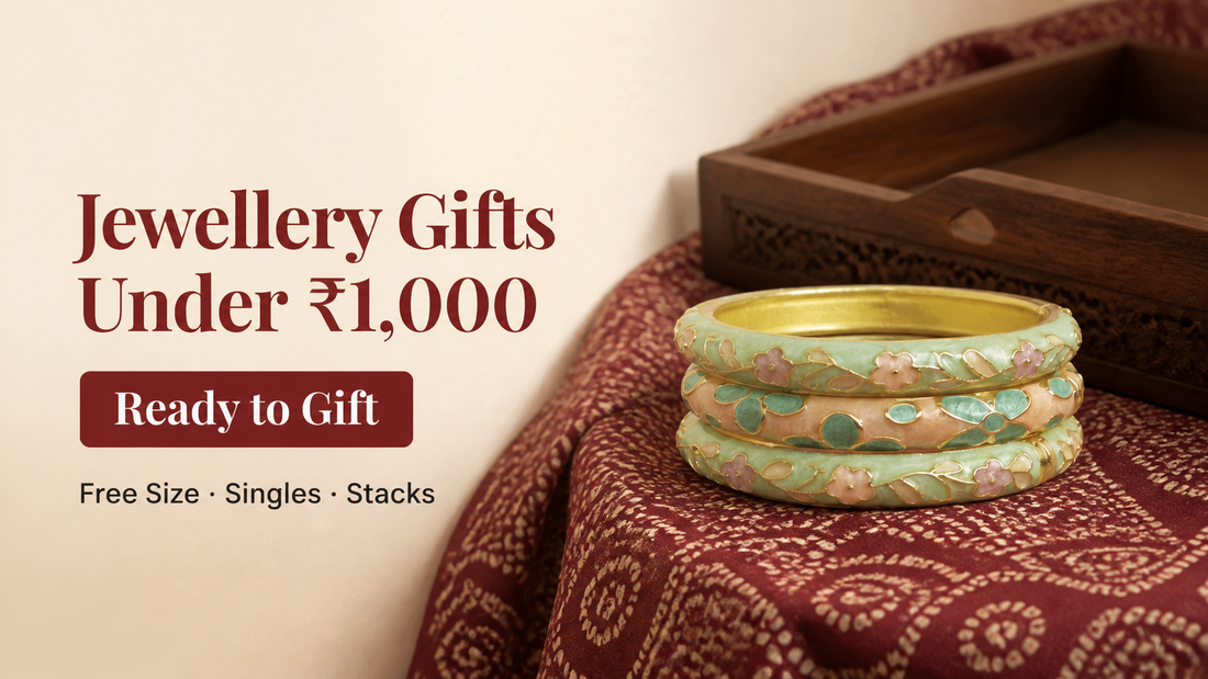 Rangat enamel bangle stack as a jewellery gift under Rs 1,000