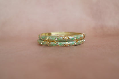 Anarkali enamel bangle by Rangat, view 2