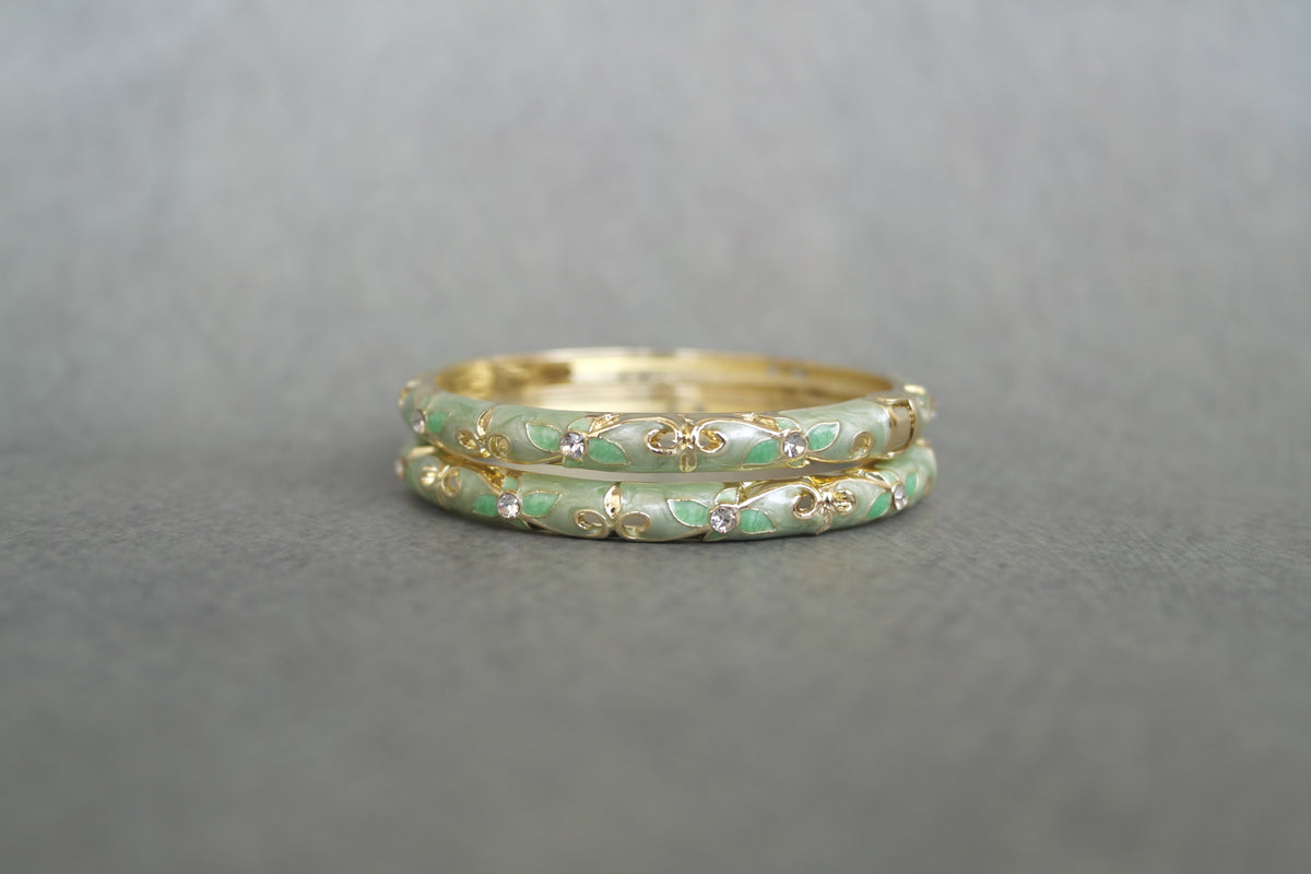 Chandni enamel bangle by Rangat, view 2