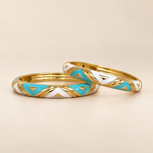 Akaar | Enamel Bangles by Rangat