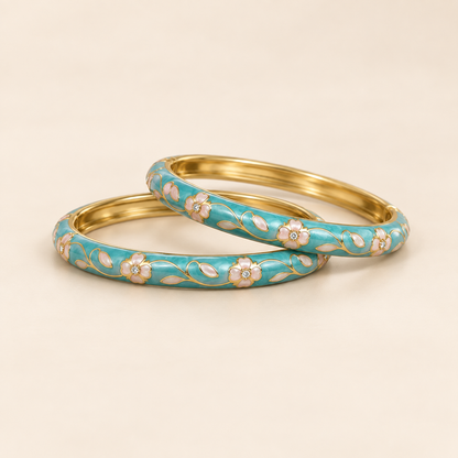 Kunj | Enamel Bangles by Rangat