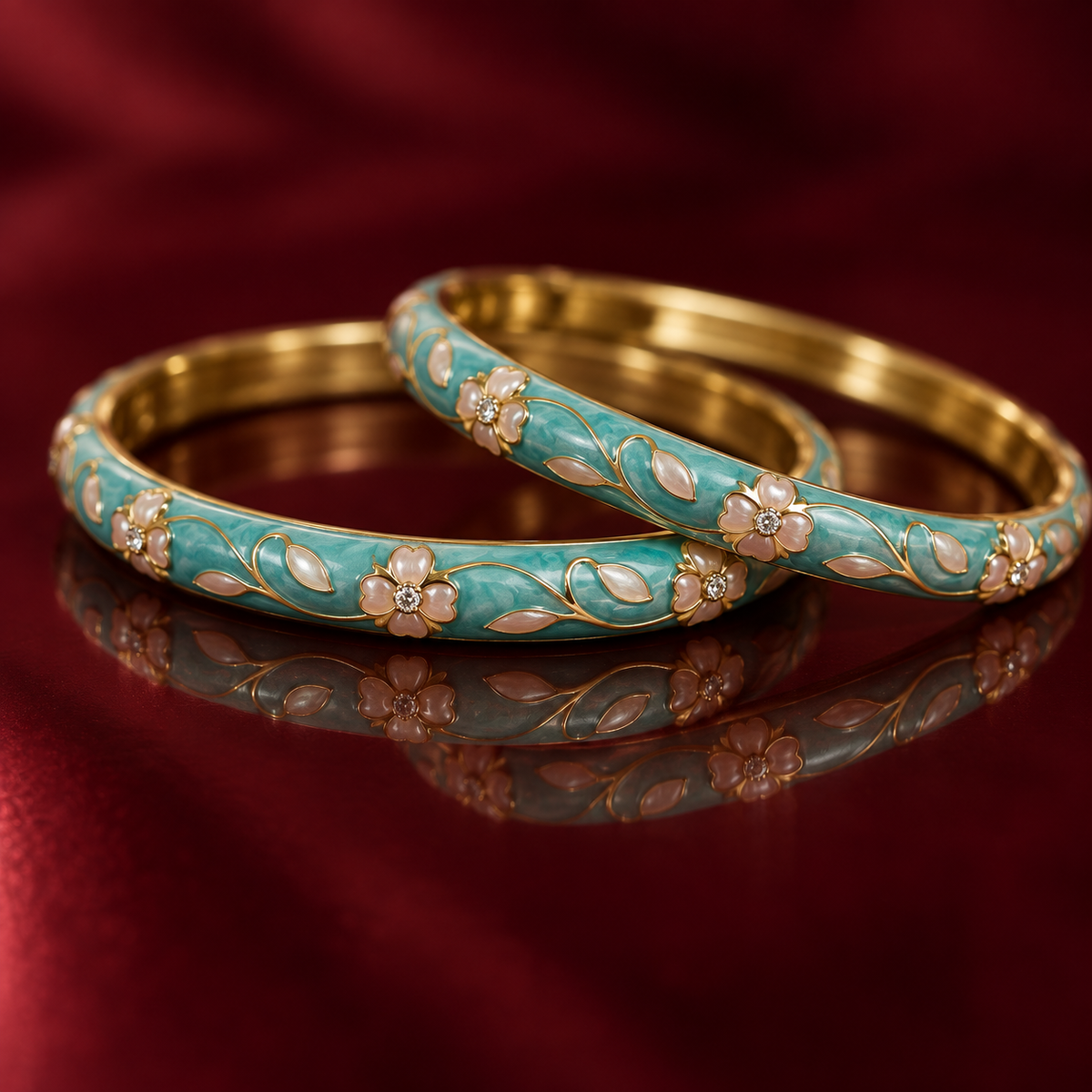 Kunj | Enamel Bangles by Rangat