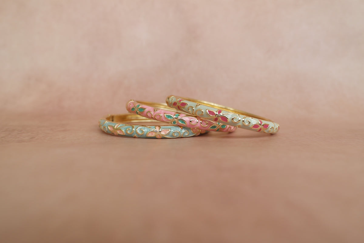 Navrang Stack enamel bangle by Rangat, view 2