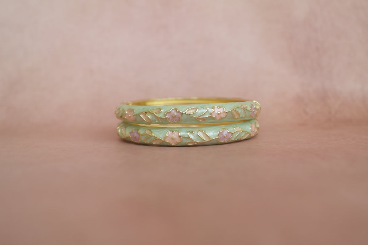 Rangoli enamel bangle by Rangat, view 2