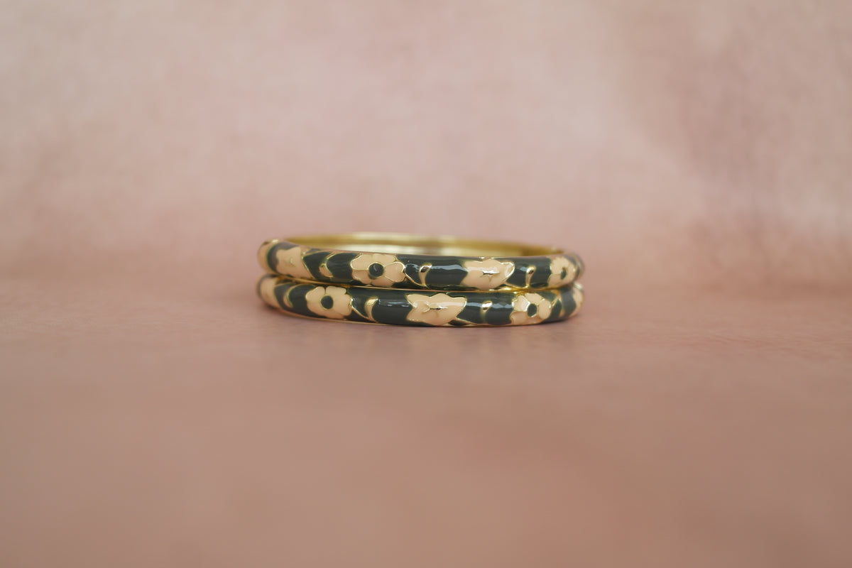 Shaam enamel bangle by Rangat, view 2