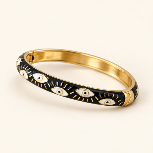 Drishti enamel bangle by Rangat — ivory product hero