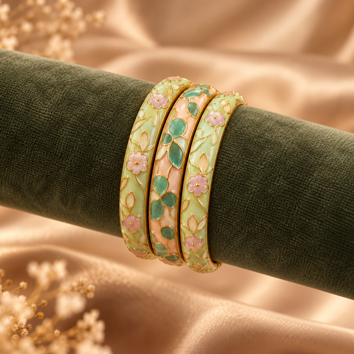 Gulistan Stack — velvet display | Rangat stack campaign