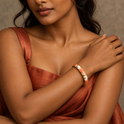 Kesariya Valli bangle - editorial model
