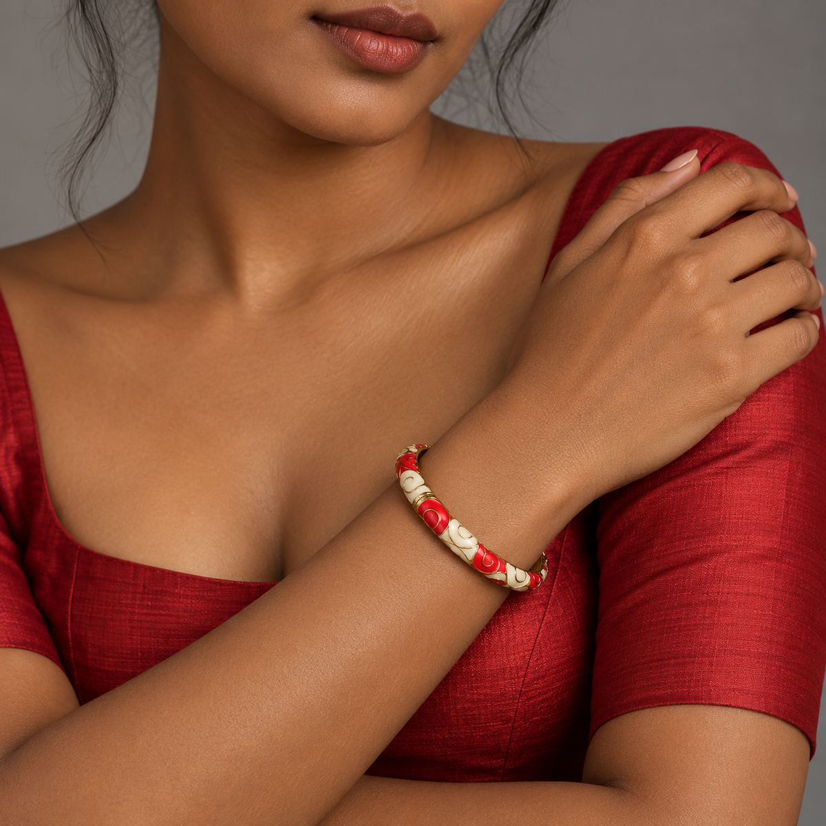 Leher Rang Bangle bangle — editorial model — Rangat campaign 2026-10