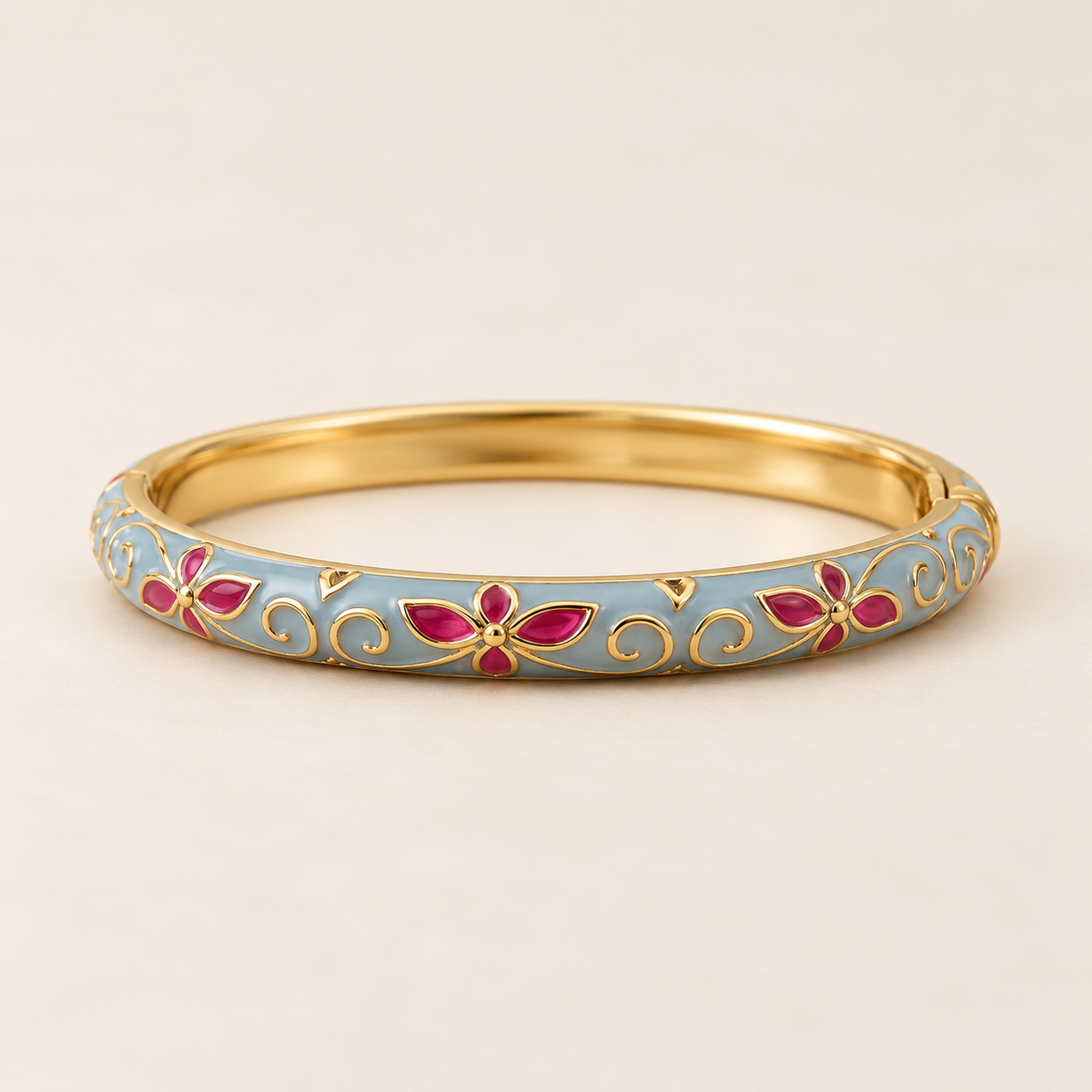 Mehrika bangle — cream product hero — Rangat campaign 2026-10