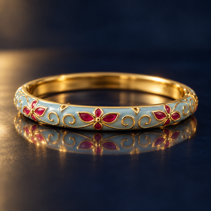 Mehrika bangle — reflective macro — Rangat campaign 2026-10