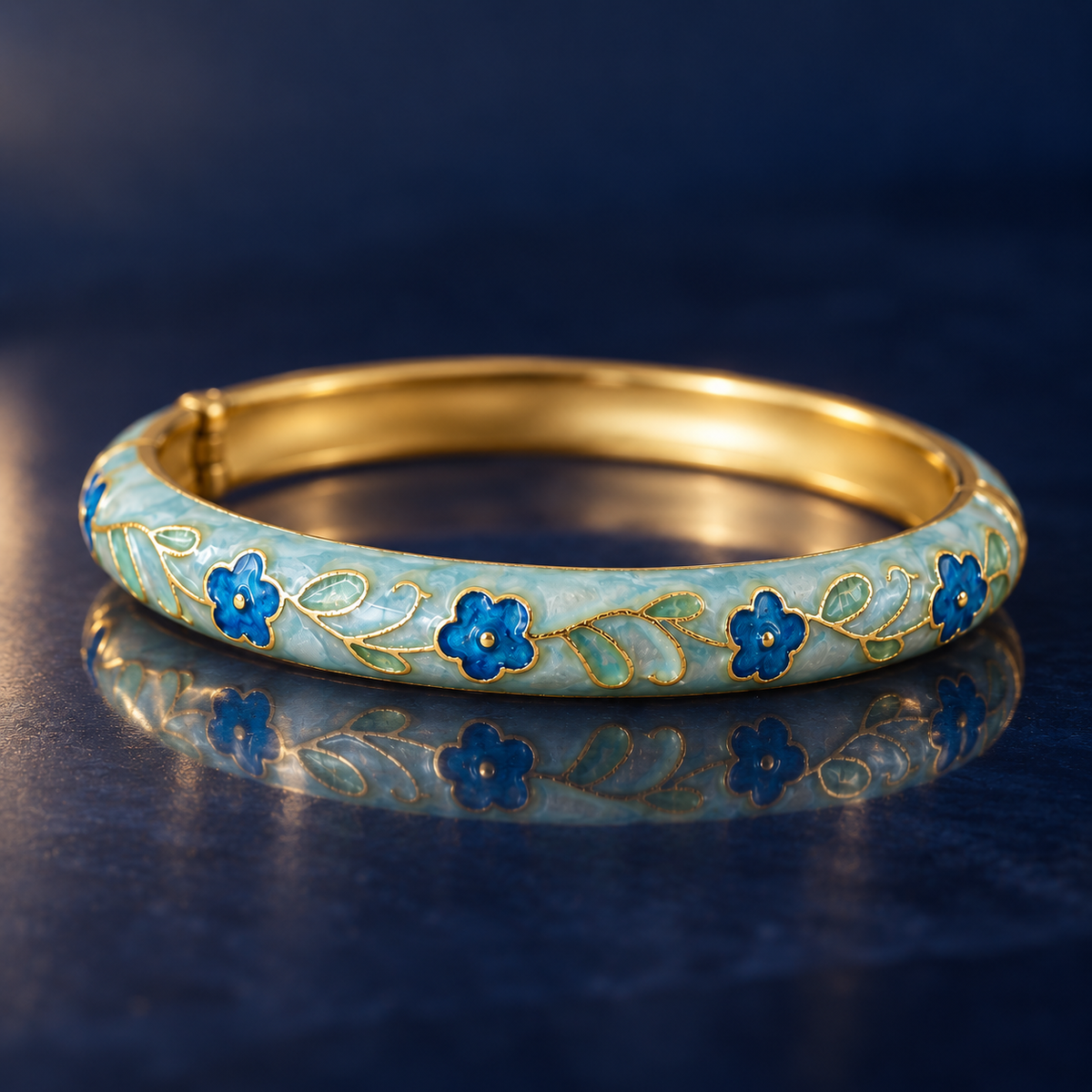 Neel Tarang bangle — reflective macro — Rangat campaign 2026-10