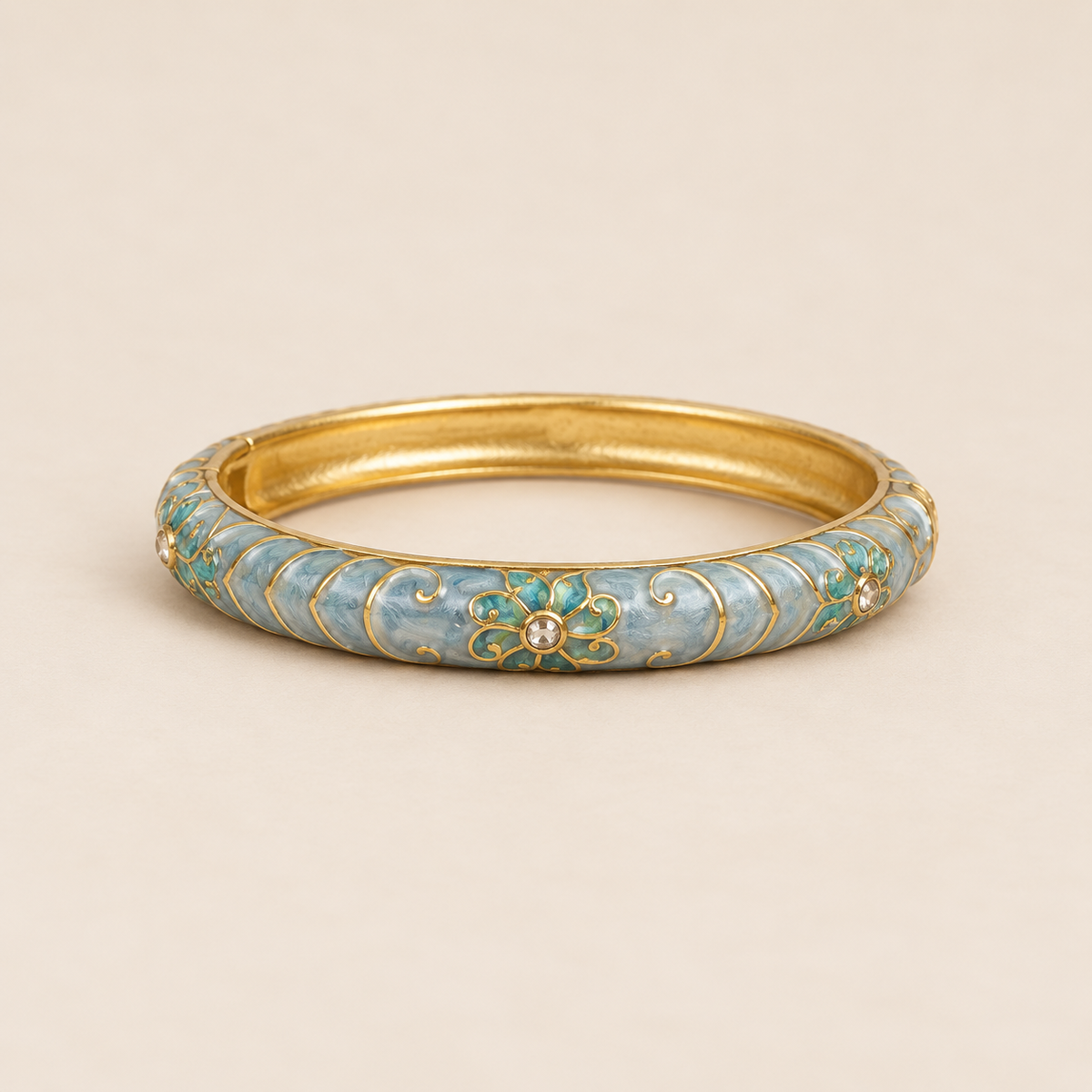 Neelambar bangle — cream product hero — Rangat campaign 2026-10