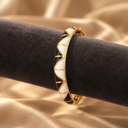 Noor Jaal bangle — velvet display — Rangat campaign 2026-10