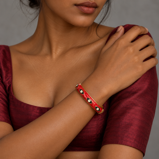 Nazar Rekha bangle — editorial model — Rangat campaign 2026-10