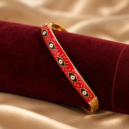 Nazar Rekha bangle — velvet display — Rangat campaign 2026-10